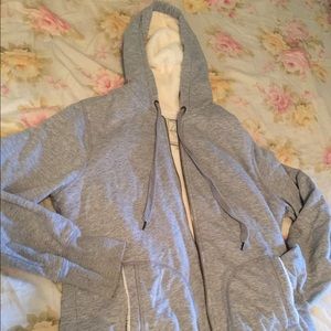 Fuzzy gray hoodie